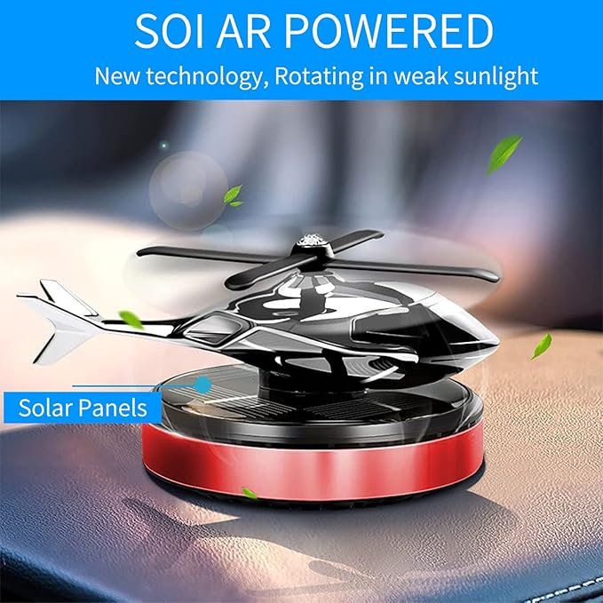 Helicopter Car Air Freshener Rotating Solar Car Freshener Airplane Car Perfume