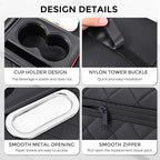 5-in-1 Car Center Console Cover,Multifunctional Arm Rest Cover for Car with Cup Holder,Phone Holder,Pocket,Car Tissue Holder,Leather Height Enhancement Car Armrest Cushion for Most Cars
