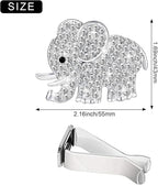 4Pcs Bling Elephant Air Vent Clips,Crystal Car Air Fresheners Vent Clip Cars Diffuser Vent Clip Rhinestone Diamond Elephant Cars Decoration Interior Decor Bling Car Accessories