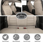 EKR Rav4 Seat Covers Custom Fit for Toyota Rav4 2016 2017 2018(Hybrid) LE,SE,XLE,Limited, Leather Car Seat Cover Full Set for SUV,Faux Leather(Beige)