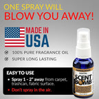 Scent Bomb Air Freshener Spray, Long-Lasting Odor Eliminator - Effective Deodorizer for Home & Car, Fresh Room Spray for Kitchen, Bathroom & Smell Neutralizer - 1 oz Pack of 4, Sandalwood Scent