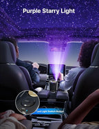 Aromatherapy 5 in 1 Retractable Car Charger with Starlight, USB C Car Charger Adapter and 2 USB Ports, Aroma Starry Sky Car Air Freshener Diffuser Fast Charging Compatible with iPhone 16 15 14 13 12
