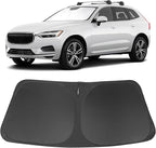 Windshield Sun Shade Custom Fit for 2018-2023 2024 2025 2026 Volvo XC60 Accessories Foldable Sunshade Sun Blocker Protect Car from Sun Rays & Heat Damage Keep Car Cooler