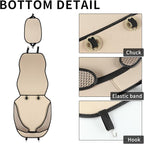 Auto Newer Car Seat Cover,Breathable Front Car Seat Cushion,Comfortable Car Seat Protector,Anti-Slip and Full Wrap Driver Car Seat Protector with Storage Pocket,Universal All Seasons(Beige,1PCS)