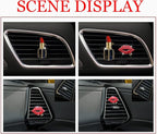 Car Air Vent Clips Red Lips, Rhinestone Lipstick Charms for Auto Diffuser Vent, Bling Diamond Decorations for Air Conditioning Outlet, Universal Vehicle Interior Accessories for Women Girls