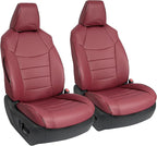 Custom Fit RAV4 Hybrid Seat Cover for Toyota RAV4 2019 2020 2021 2022 2023 2024 2025 Hybrid-LE/XLE/Limited/Woodland Edition/XLE Premium,Faux Leather,2-Row Full Set,(Burgundy)