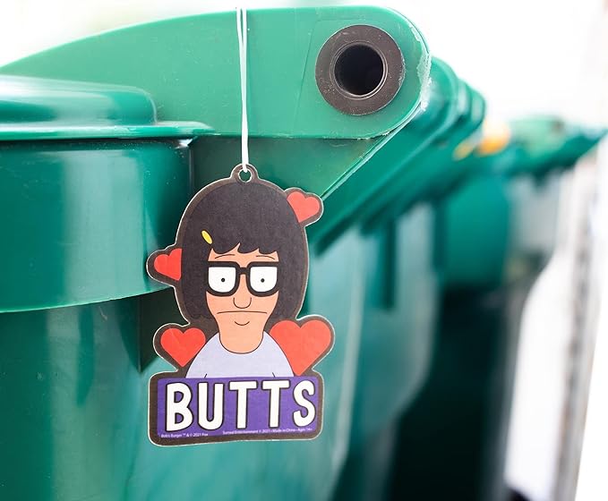 Bob's Burgers Tina Belcher Butts Air Freshener, Vanilla Scent | Odor Eliminator For House, Car, Office | Clean Room Fresheners, Long-Lasting Fragrances | Novelty Gifts And Collectibles