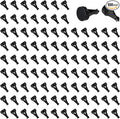 100 Pcs Metal Car Vent Clips with Round Plastic Slot Head, Air Vent Clips Car Accessories Replacement, Car Air Fresheners Perfume Vent Clips for Most Car, Office, Home (Black, 40x24mm)