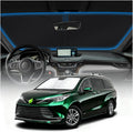 KUST Windshield Sun Shade for Toyota Sienna Mini Van Accessories 2021-2025 2026 Window Sunshade Sun Visor Protector Foldable Blocks UV Rays Keep Your Car Cooler