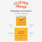 Leather Honey Conditioner Wipes with Cleaner Wipes