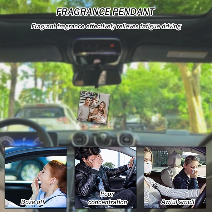 Custom Air Fresheners with Picture-Personalized Air Freshener for Car-Hanging Air Freshener for Wardrobe,Bathroom,Livingroom (Square 5pcs)