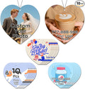 HINFKA 10-1000 Pcs Custom Air Fresheners with Picture – Personalized Double-Sided Car Freshener with Logo or Photo, Bulk Customized Gifts for Business Events and Branding (A04-Heart)