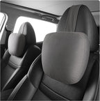 2pcs Car Neck Pillow for headrests,Support Drive Seats Head Cushion Pillows,Microfiber Velvet,Plant-Based Polyester,Thickness & Height Adjustable,11.8x7.5,Inner Liner fillable(Grey)