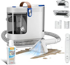 Portable Upholstery and Carpet Cleaner Machine, 15Kpa Spot Cleaner Deep Cleans Pet Stains, Couch Cleaner with 3 Tools and Self-Cleaning System for Area Rugs, Furniture, Stair, Car, Teal