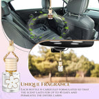 2 Sets Hanging Car Air Freshener and Essential Oil Diffuser, Car Air Freshener Daisy Essential Oil Diffuser Long Lasting Automobile Aromatherapy(White,Iced Vanilla Woods)
