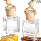 2-Pack Car Fresheners Long Lasting & Car Deodorizer - Amber Sandalwood Hanging Car Air Freshener for Men and Women, Car Necessities & Scent Diffuser by VUTOLLOSA