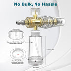 Foam Cannon Pro, Foam Cannon for Pressure Washer with 1/4" Quick Connector, Mini Soap Cannon with Adjustable Nozzle for car wash, Additional 1.1mm Orifice Nozzle (Clear)