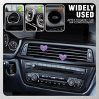 2PCS Bling Heart Air Vent Clips, Heart Shaped Crystal Air Freshener Vent Clips, Rhinestone Air Conditioning Outlet Clip, Universal Interior Decor Car Accessories for Women Girl (Purple)