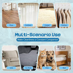 5-in-1 Pet Hair Remover Kit, Washable & Reusable Gel Lint Roller with 40.5" Extendable Handle, Cat Dog Hair Removal Tool, Carpet Rake & Grooming Gloves for Pets, Couch, Furniture, Clothes