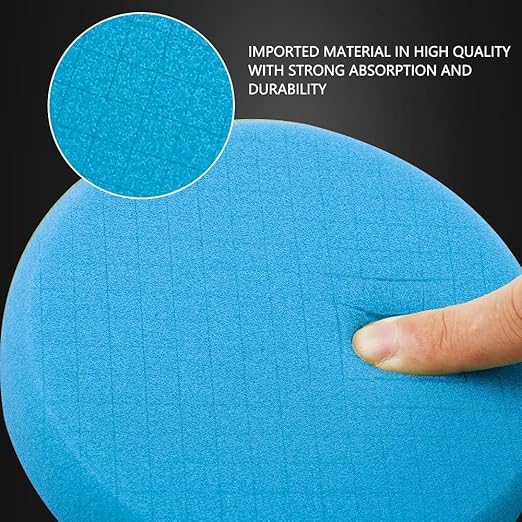Blue T60 Moderate-Cut Foam Pad, SPTA 1Pcs 7.5 Inch Face for 7 Inch 180mm Backing Plate Compound Buffing Sponge Pads for Car Buffer Polisher Compounding, Polishing and Waxing -FPTSS6B