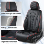 Coverado Automotive Seat Covers, Leather Seat Covers Front Seat, Black Car Seat Covers, Luxury Car Seat Covers, Seat Cushion, Front Driver Seat Covers, Car Seat Protector Universal Fit Most Cars
