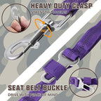AUROTH Heavy Duty Bungee Dog Leash for Medium Large Breed Dogs, No Pull for Shock Absorption with Car Seat Belt, 2 Padded Handles 4.5FT 6FT Training Dog Leash