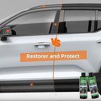 Graphene Plastic Restorer & Ceramic Coating Kit - Ultimate Car Detailing Solution - Resists Water, UV Rays, Dirt - Highly Concentrated Hydrophobic Trim Coating (2Pack)