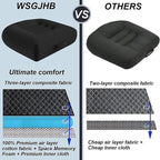 Car Booster Seat Cushion, Chair Cushions, Comfort Seat Cushion Pillow for Office Chair/Car Seat, Butt, Tailbone, Back, Coccyx, Short People Adult Booster Chair Cushions Relief Pad