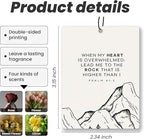 Black Christian Bible Car Air Freshener 4 Pcs - Floral Mountian Heart Christian Air Freshener Hanging Decor for Cars Closet Drawer Books, Black Bible Verse Car Accessories Mirror Decor for Women
