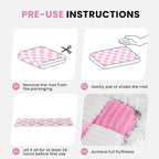 Backseat Dog Bed Mat, Non-Slip Dog Bed for Car Back Seat, Soft & Cozy Dogs Blanket, Washable Travel Pet Mat Seat Protector for Cars, SUVs, Trucks (Pink/White, 51.1" L x 23.6" W x 1.5" Th)
