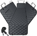 Waterproof Dog Car Seat Cover for Back Seat - Durable, Scratch Proof Pet Hammock with Nonslip Design & Storage Pockets, Fits Cars, SUVs, Trucks - L, Black