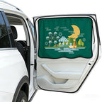 Magnetic Car Window Shade for Baby,Blackout Car Window Curtain,Car Shades for Side Windows,Sun Shade for Car Window baby,Cartoon Pattern Car Window Covers,UV Protection &Heat Blocking (Amusement park)