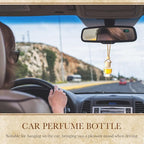 Domensi 600 Pieces Hanging Car Diffuser Air Freshener Bottle Bulk Empty Glass Refillable Perfume Bottles Oil Diffuser Aromatherapy Pendant for Auto Interior Ornaments Decor (Clear)