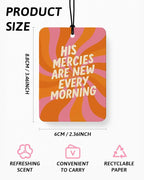 Retro Christian Car Air Freshener 4 Pcs Coconut Scented, Religious Faith Car Accessories Mirror Decor for Women, Strawberry Bible Verse Hanging Air Freshener for Cars Closet Drawer Books