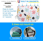 Car Window Shades for Side Windows Baby and Kids,Car Back Window Sun Shade Covers,Strong Magnetic Sunshades Curtains for Truck,27.5" x 19.5" (Flower)