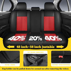LINGVIDO Car Seat Covers Full Set (5 Seats) - Premium Perforated Nappa Leather, Waterproof Shield, Omni-Adapt Fit SUVs Sedans, Ultimate Family & Pet Protection