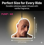 PumpCar 2 pieces Dwanye "The Rock" Johnson double-sided hanging vanilla-scented car air freshener Cool for rearview mirror Car Interior Accessories Household Gifts