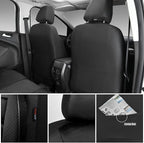 CAR PASS Breatherable Air Mesh Car Seat Covers Full Set, 3D Foam Back Support Automotive Seat Covers, All Season Car Seat Cover Fit Automotive,SUV,Sedan,Van, Airbag Compatible (Black)