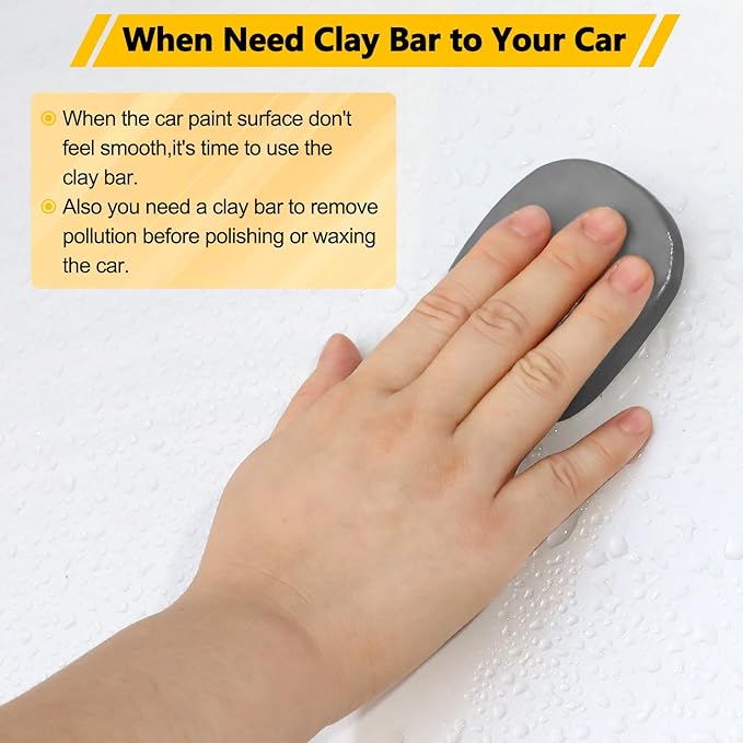 Car Clay Bar 4 Pack 400g, Premium Grade No Scratch Magic Clays Bars Detailing Cleaner Kit Glass Deatil Cleaning with Washing and Adsorption Capacity for Auto SUV,RV,Truck