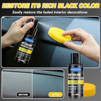 Black Trim Plastic Restorer for Cars – Refreshes Faded Plastic, Vinyl & Rubber Trim with Polish for Deep Shine – Protects Against UV & Dirt – Black Exterior & Interior Care for Detailing - 30ml *2.