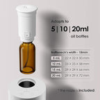 Airversa Waterless Diffuser for Essential Oil, Car Diffsuer, Battery Operated Nebulizer, 0.7 Fl Oz/ 20mL, Mini Scent Air Machine, 3 Timers & 3 Mist Levels for Home, Room, Car, Office - AN6 Green Lily
