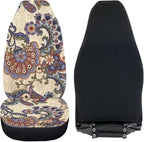 Car Seat Covers Set Front Seats Only 2 Pack Universal Fit Most Truck SUV Vans Auto Accessories Interior Cushion Protector(Floral 2)