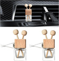 2PCS Car Diffuser Air Freshener Bottle, Refillable Empty Glass Perfume Bottles with Vent Clip, Universal Essential Oil Diffuser for Most Vehicles, Interior Car Accessories (2PCS, Word)