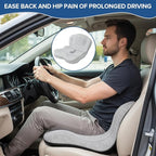 Urban Deco Memory Foam Seat Cushion, Office Chair Seat Cushion with L-Shaped Design, Ergonomic Back and Seat Pad Cushion for Car, Driving, Office, Grey