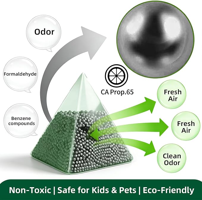 Activated Charcoal Odor Absorber 10 Pack (20 * 20g), Natural Air Purifying Bags, Refrigerator Deodorizer, Shoe & Closet Odor Eliminator, Reusable Non-Toxic Air Freshener for Home Car Basement