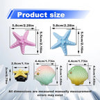 5PCS Starfish shell Blossom Car Vent Clips Cute Scented Air Freshener Decor Car Accessories for Women Aesthetic Car Interior Decorations