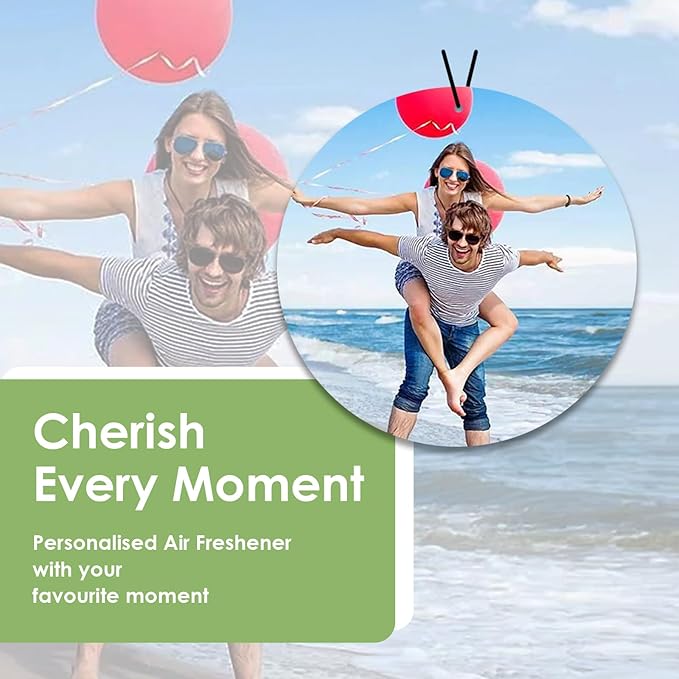 Custom Air Freshener for Car - Double Sided Photo Personalized Car Scents Air Freshener, Smell Air Fresheners With Picture for Wardrobe, Bathroom,Hanging Ornaments (rotundity)