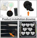 8 Pcs Bling Heart Air Vent Clips, Crystal Car Fresheners, Diffuser With Rhinestone Decoration, Cute Interior Accessories for Women Girls (Silver)