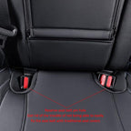 EKR Rav4 Seat Covers Custom Fit for Toyota Rav4 (Hybrid) LE/XLE Premium 2026, Leather Car Seat Cover Full Set for SUV,Faux Leather(Black with Blue Piping)