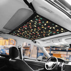 Generic Christmas Bulb Car Ceiling Cargo Net Pocket, 31.69"x24.02"Mesh Nine SUV Roof Organizer Long Trip Storage Bag Interior Accessories Christmas Decor Gifts